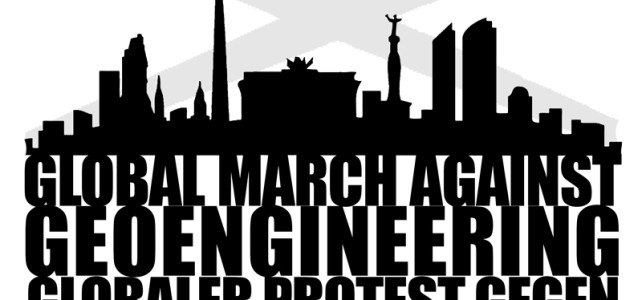 Globaler Protest gegen Geo-Engineering (Klima- und Wettermanipulation) in Berlin